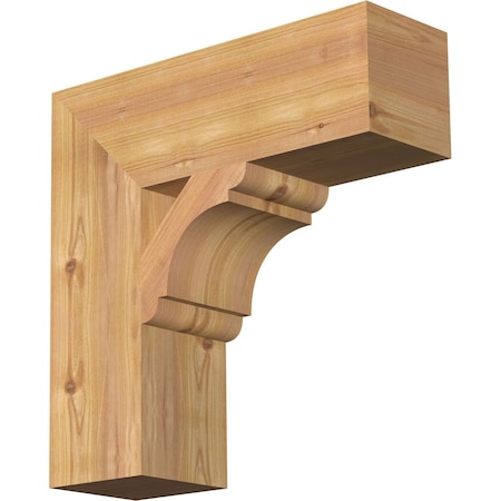 Ekena Millwork Olympic Block Smooth Bracket, Western Red Cedar, 5 1/2"W x 18"D x 18"H BKT06X18X18OLY05SWR